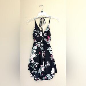 Seek The Label Floral Print Halter Romper
